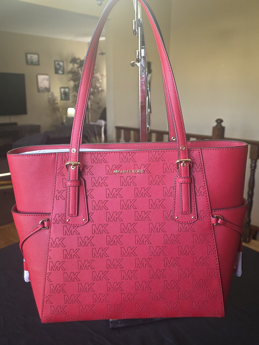Michael Kors Red MK Signature Tote